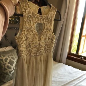 Stunning Cream Pearl Dress